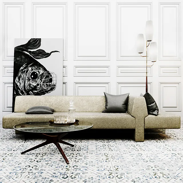 Vladimir KAGAN OMNIBUS SOFA 3ds Max