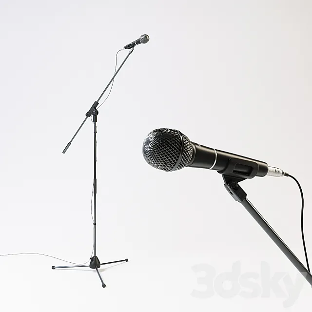 Vocal Microphone Audio-technica PRO61 3DS Max Model