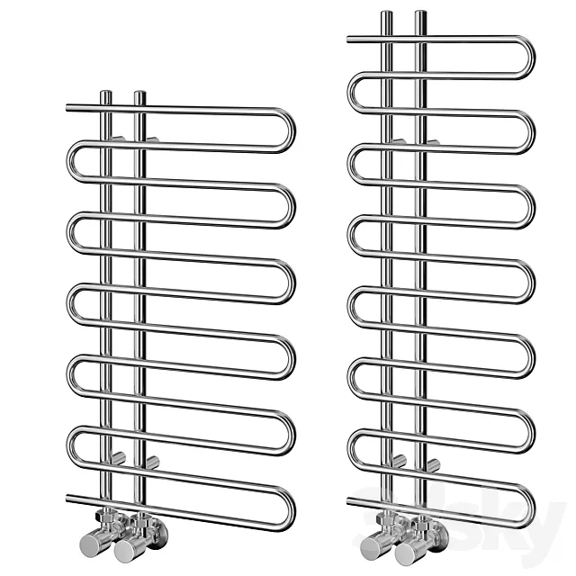 Vogue Concertina heated towel rail 3ds Max