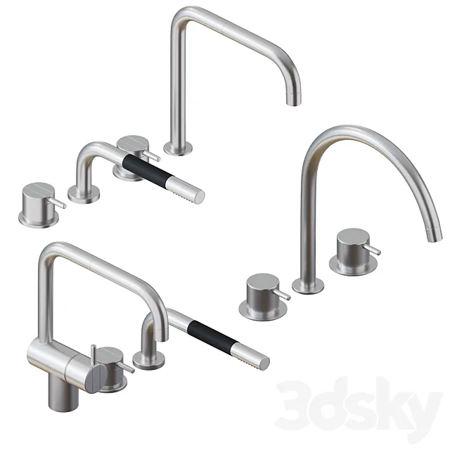 VOLA Kitchen Mixer & Hand Shower Set01 3DS Max Model