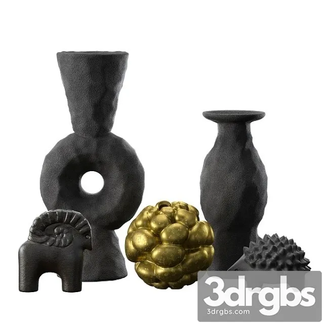 Volcanic Vases and Decorative Objects Set 3dsmax Download