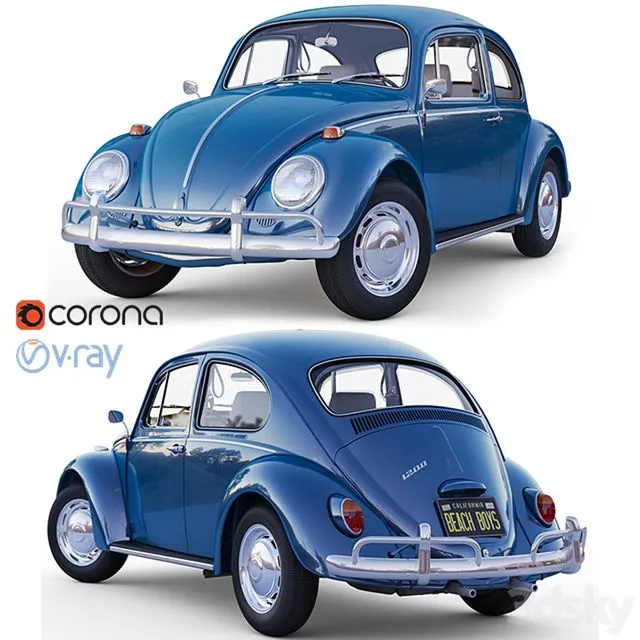 Volkswagen 1200 3dsMax Model