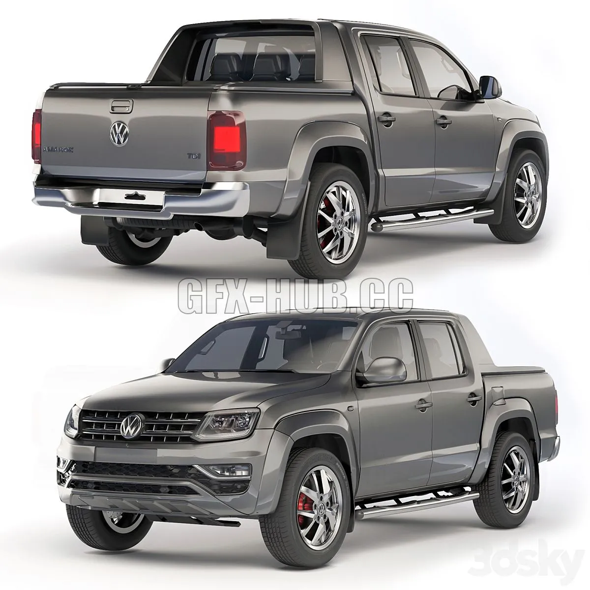 Volkswagen Amarok 2019 3dsMax Model
