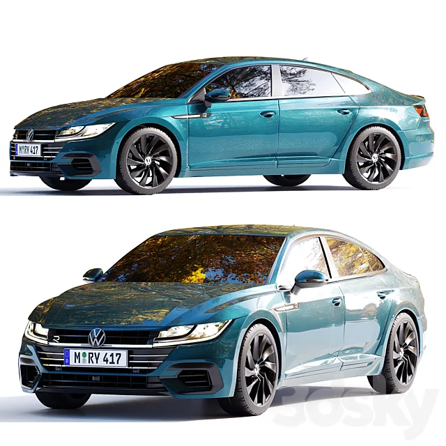 Volkswagen Arteon 2021 R-line 3DS Max Model