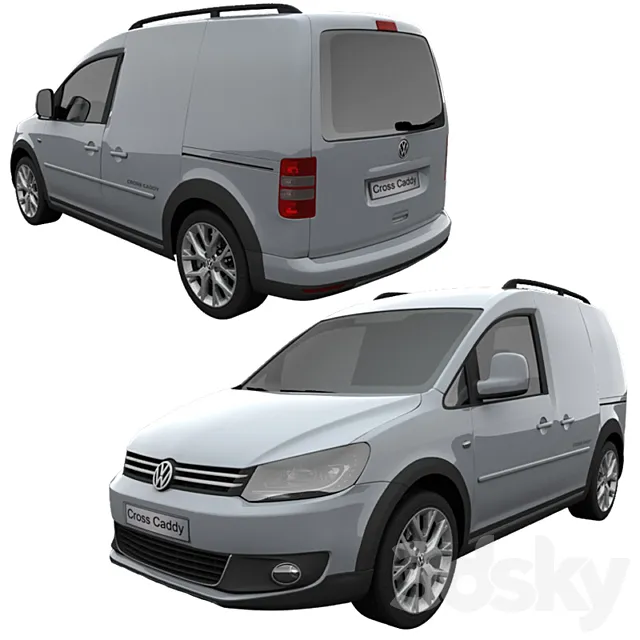 Volkswagen Cross Caddy Kasten 2013 3DS Max Model