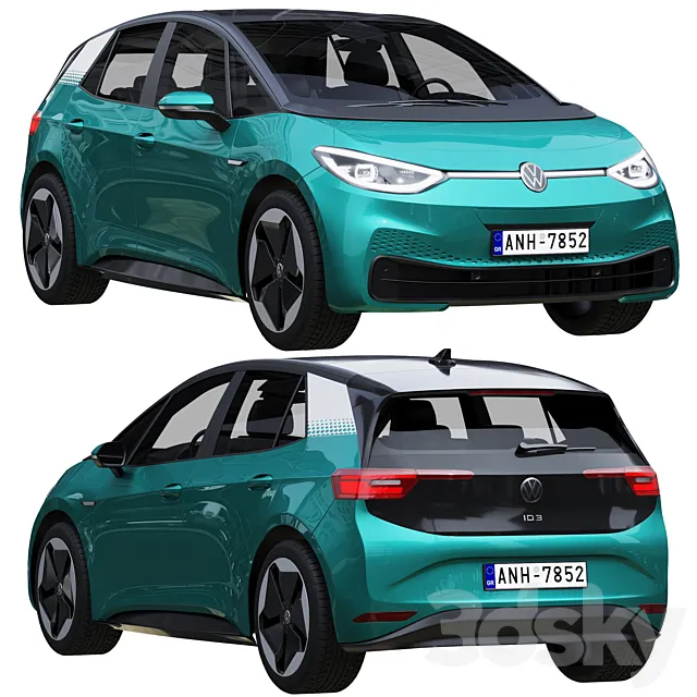 3DS MAX | Volkswagen ID3 2021 3DSMax File