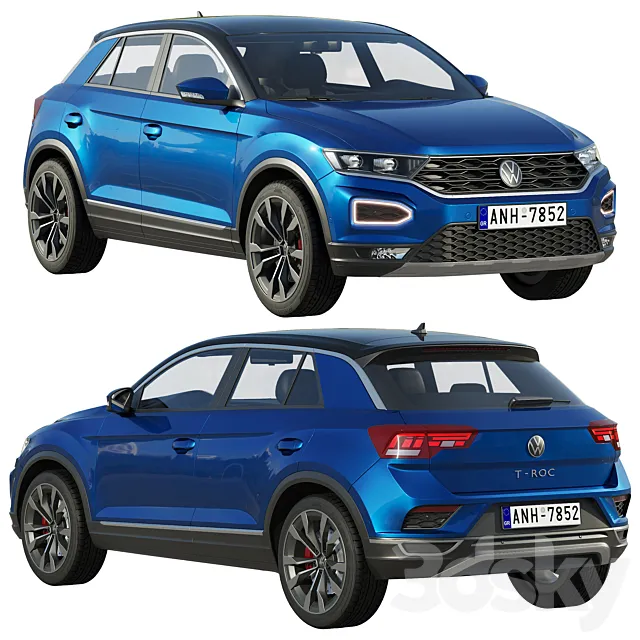 Volkswagen T-Roc 3DS Max Model