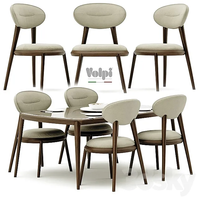 VOLPI_chair_RAMON_table_TOLOMEO 3DS Max Model