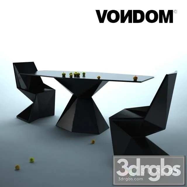 Vondom Vertex Table and Chair 3dsmax Download