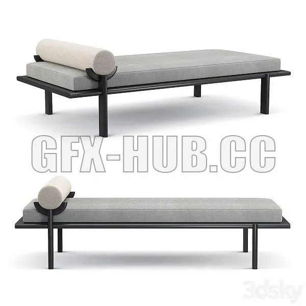 Vonnegut Kraft Black Crescent Lounge Daybed 3dsMax Model
