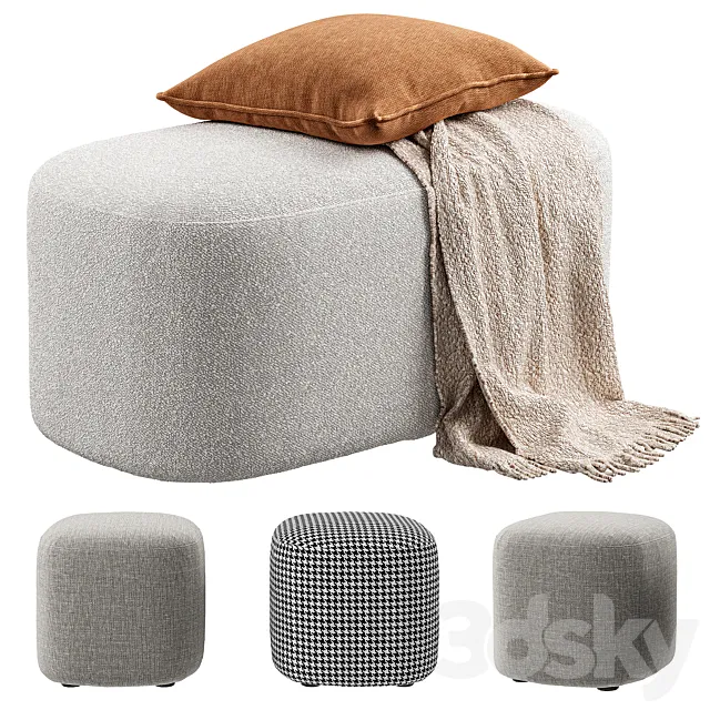 Vorsen – Round Ottoman Stool 3DS Max Model