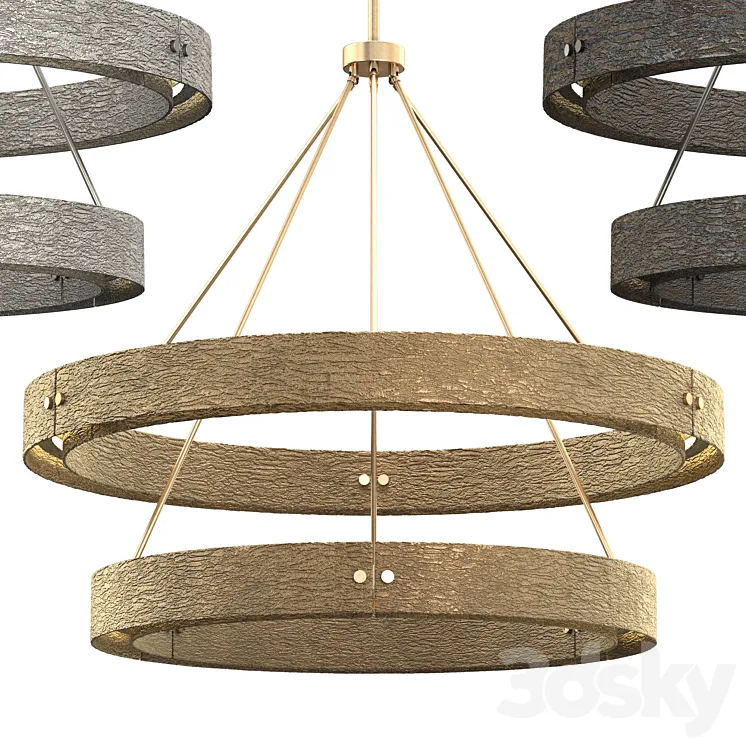 VOUVRAY TWO-TIER ROUND CHANDELIER 60 3DS Max Model
