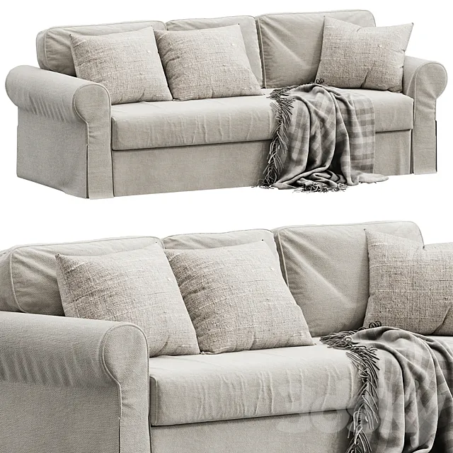 VRETSTORP Sleeper sofa Totebo light beige IKEA 3DS Max Model