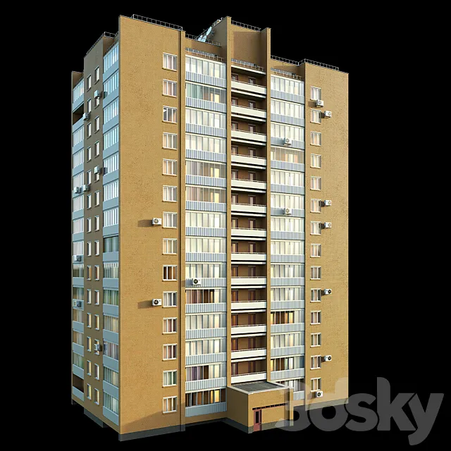 Vulykha Tower (II-67) 14 floors 3ds Max