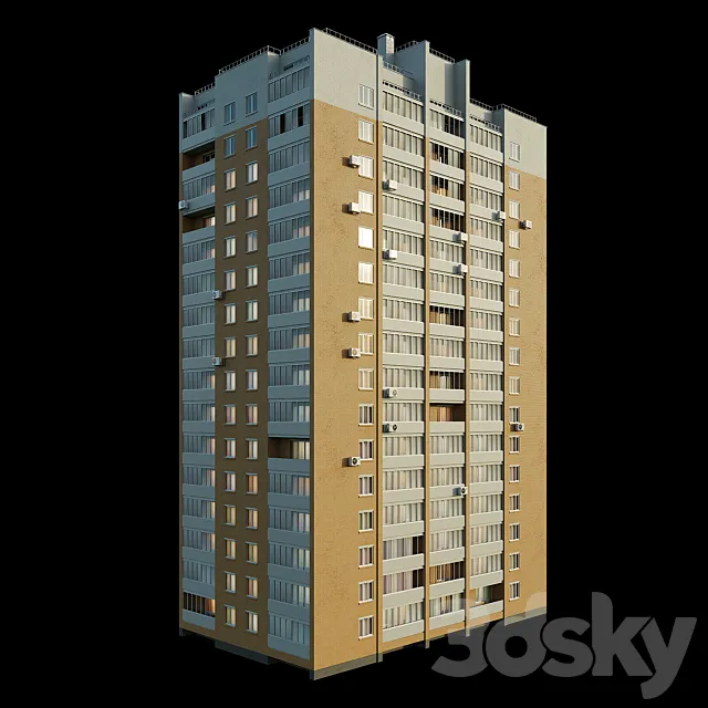 Vulykha Tower (II-67) 16 floors 3ds Max