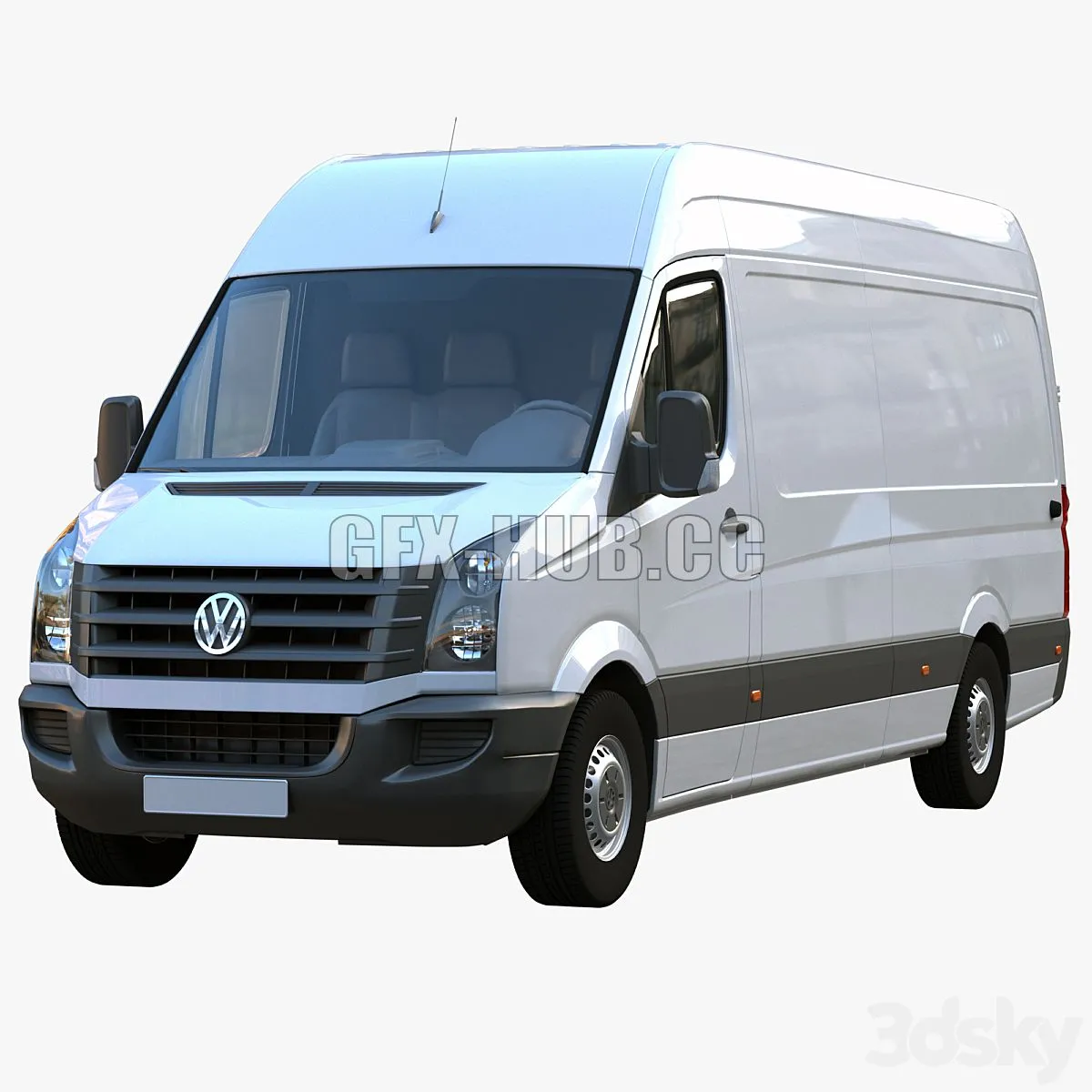 VW Crafter Box 3dsMax Model