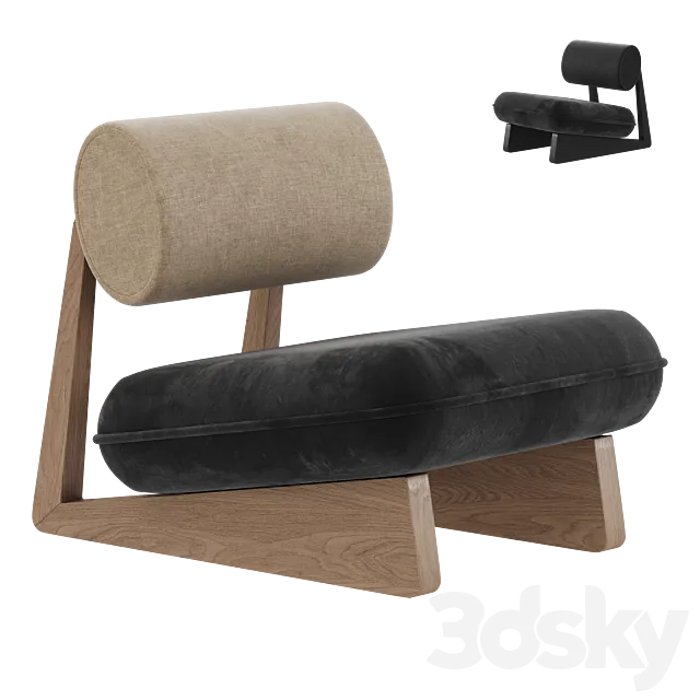 Wabi armchair by NOS furniture 3ds Max