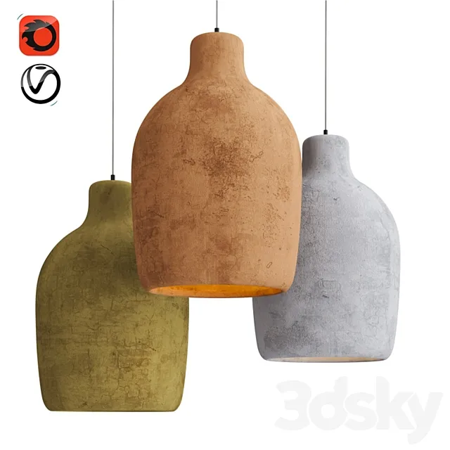 Wabi-sabi pendant lamp 3DS Max Model