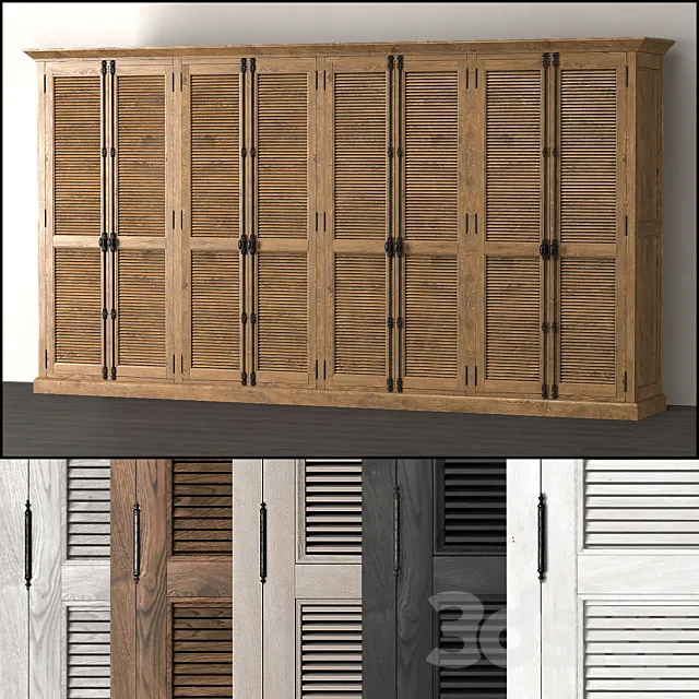 Walk-in wardrobe eight-door SHUTTER DREW 3ds Max