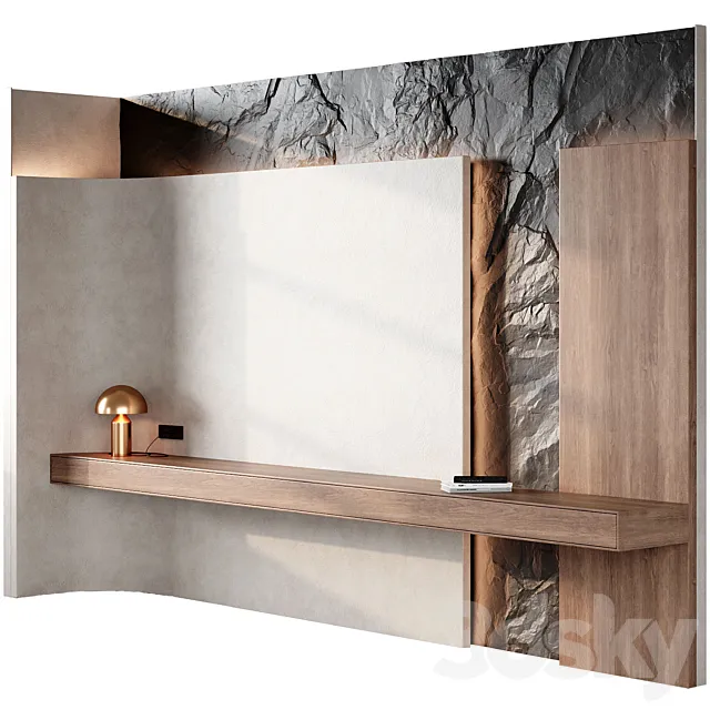 wall 3d panel 07 3ds Max
