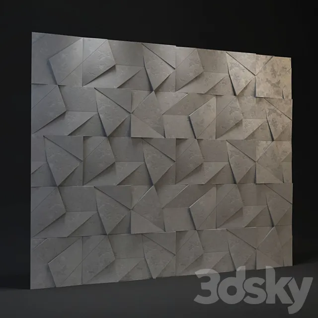 Wall abstract 3D panel 3DS Max Model