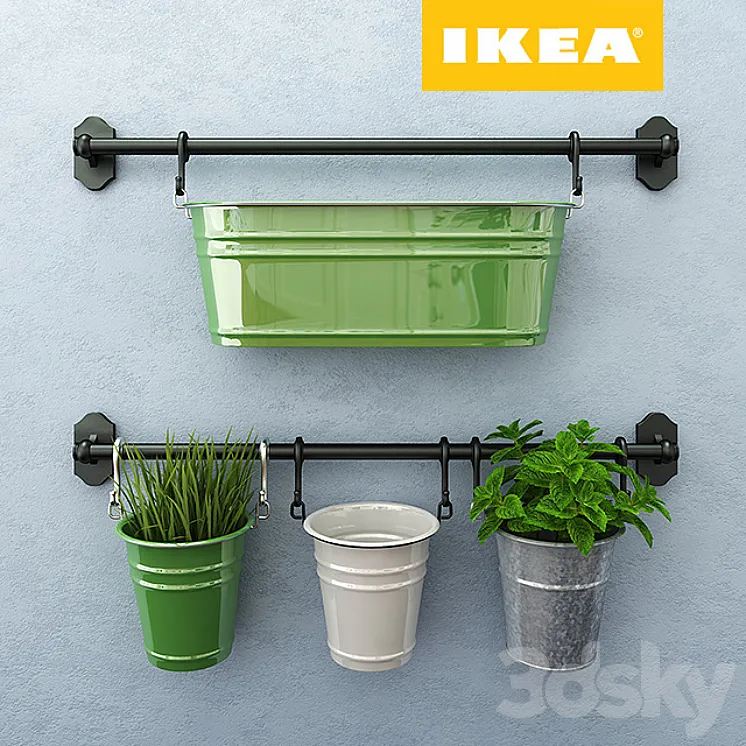 Wall accessories IKEA series Fintorp 3DS Max
