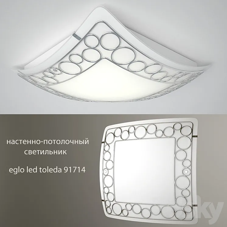 Wall and ceiling lamps EGLO LED TOLEDA 91714 3DS Max