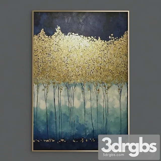 Wall Art Gold Painting 3dsmax Download