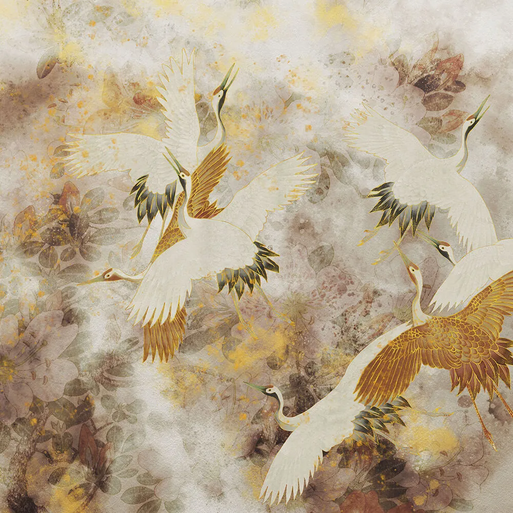 Wall Art – Wallpaper Beige Tsuru 3ds Max