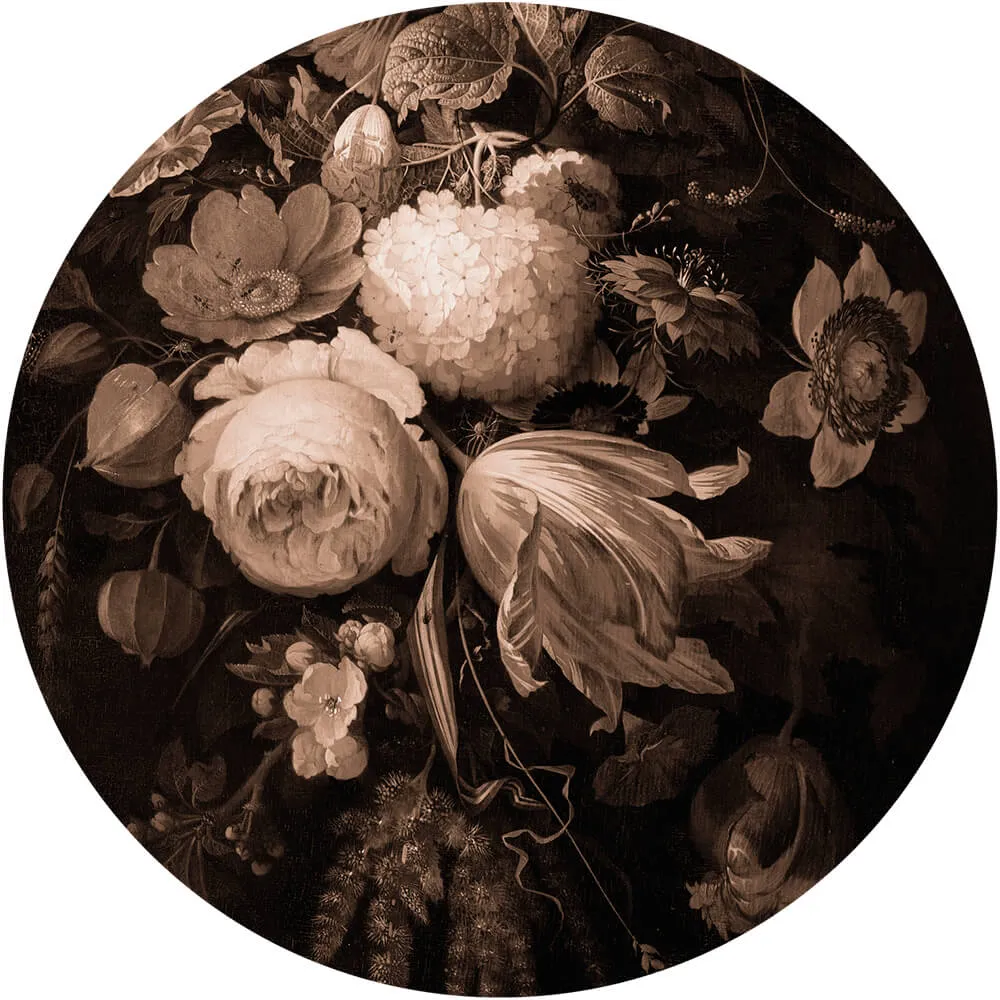 Wall Art – Wallpaper Boudoir Beige round 3ds Max