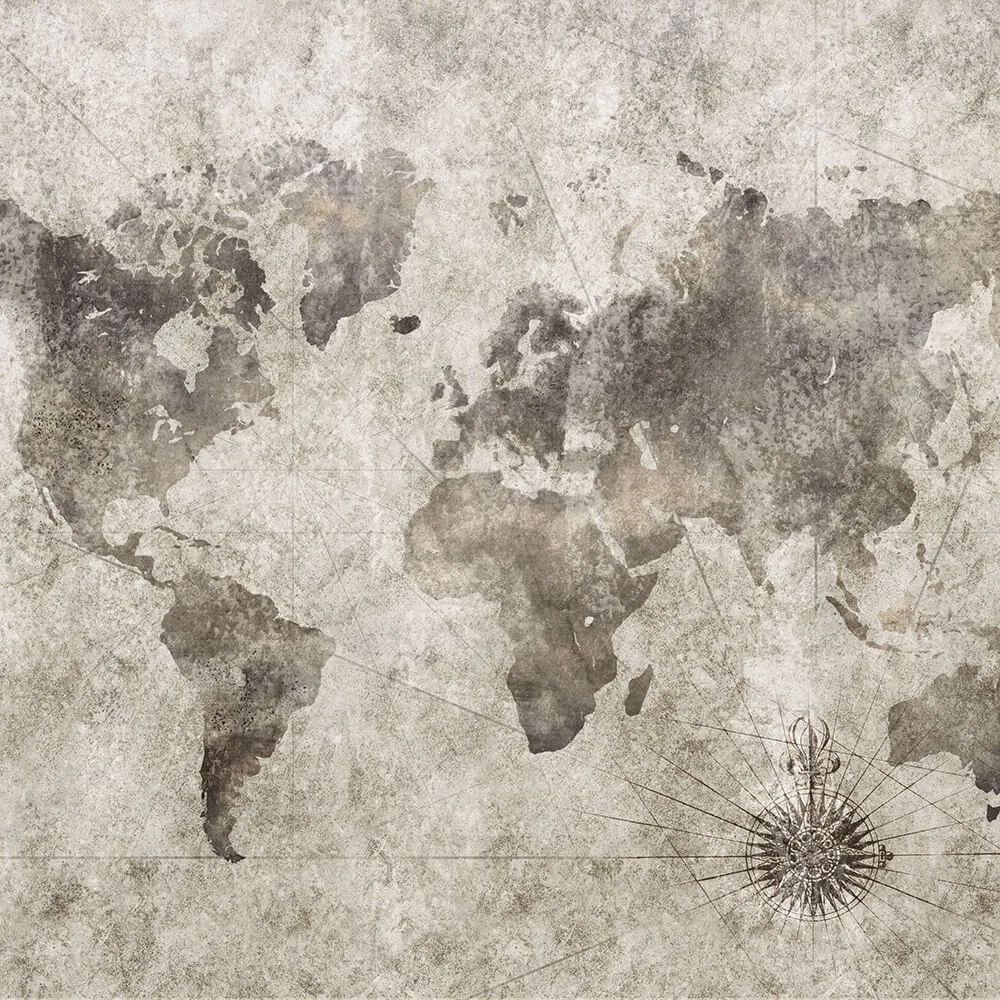 Wall Art – Wallpaper Grunge World Map 3ds Max