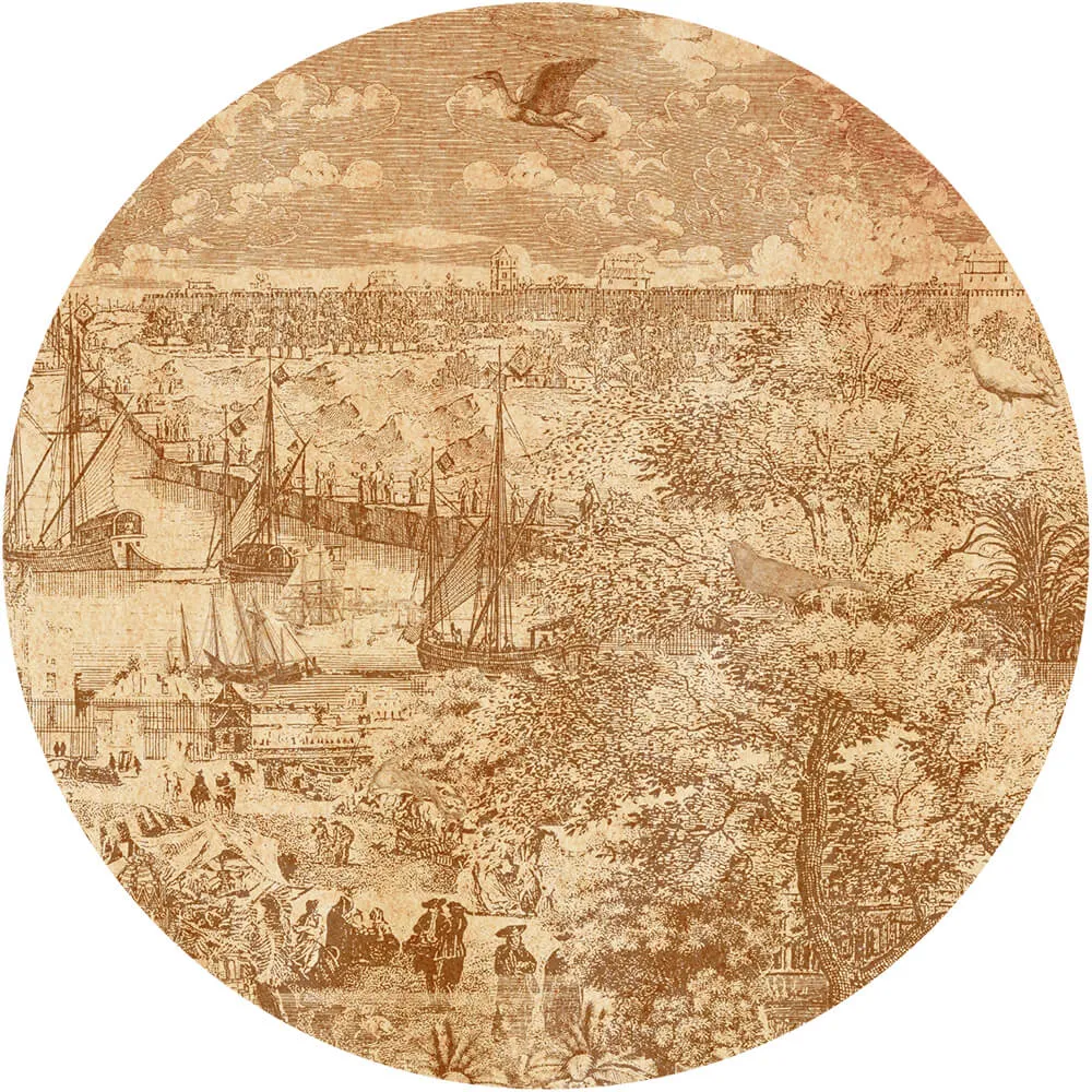 Wall Art – Wallpaper Gulliver Rust 2 round 3ds Max