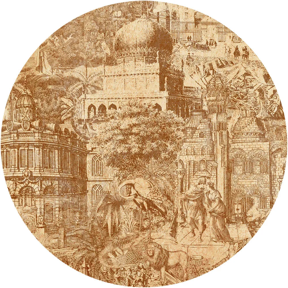 Wall Art – Wallpaper Gulliver Rust round 3ds Max