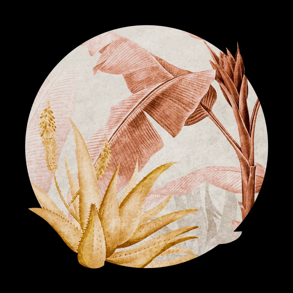 Wall Art – Wallpaper Rainforest Rust round 3ds Max