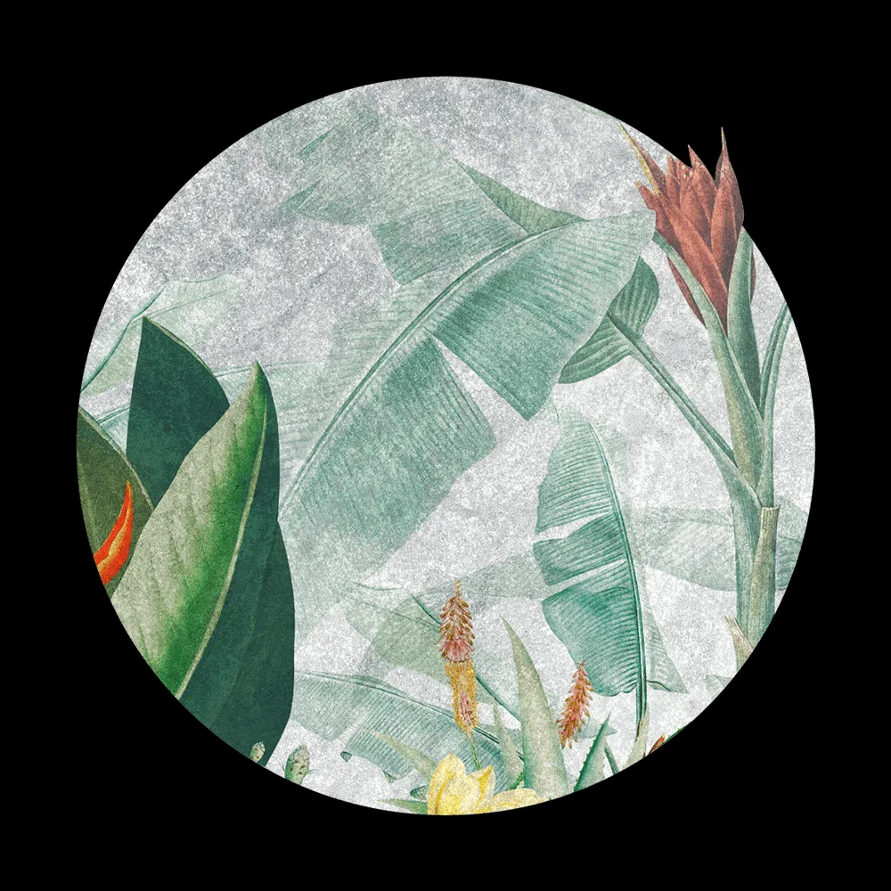 Wall Art – Wallpaper Rainforest Vivid round 3ds Max