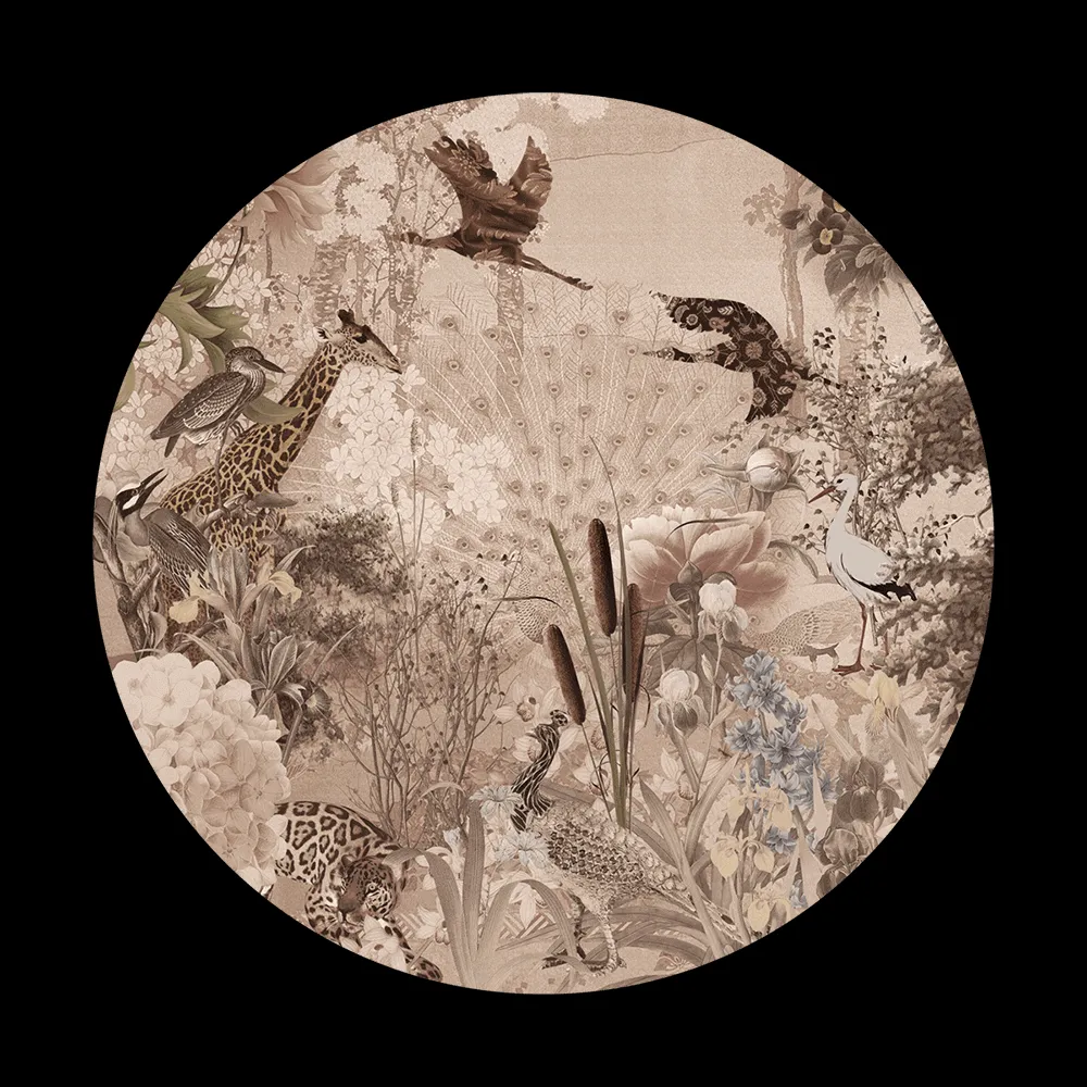 Wall Art – Wallpaper Secret Garden round 3ds Max