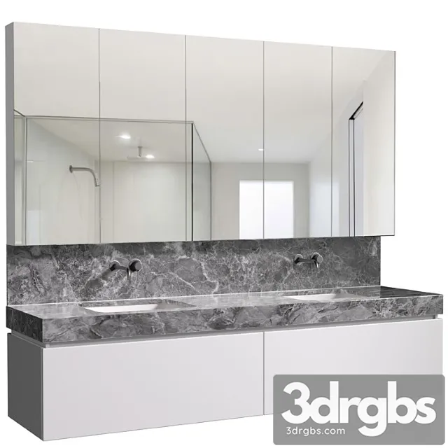 Wall Cabinet With Washbasin Bathroom Furniture Bathroom Fittings 3dsmax Download