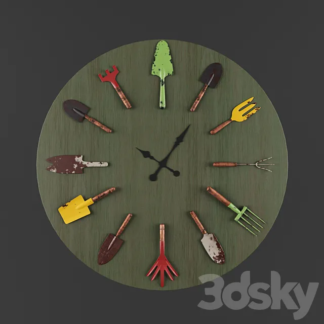 wall clock 3DS Max Model