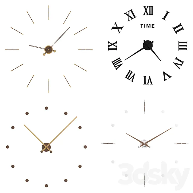 Wall clock collection 3ds Max