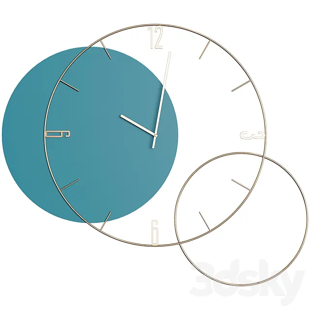 Wall Clock Modern Round Clock 3DS Max Model