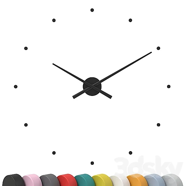 Wall clock Nomon 3ds Max