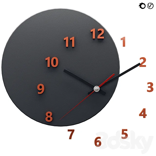 WALL CLOCK OUT OF TIME 3DSMax File