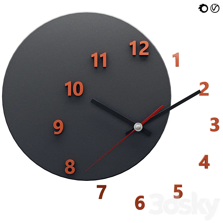 WALL CLOCK OUT OF TIME 3DS Max Model