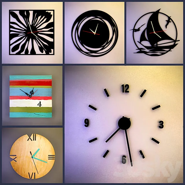Wall clock (the collection number 7) 3DSMax File