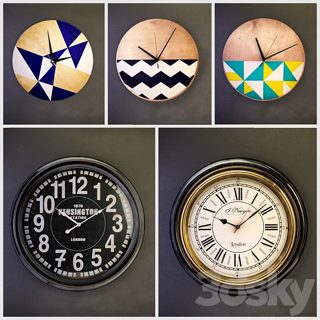 Wall clocks (collection number 4) 3DSMax File