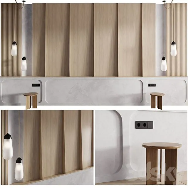 Wall composition Bedroom Headboard 002 3dsMax Model