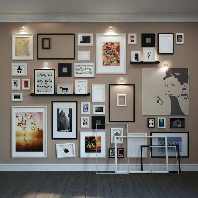 Wall composition of the frames IKEA 3dsMax Model