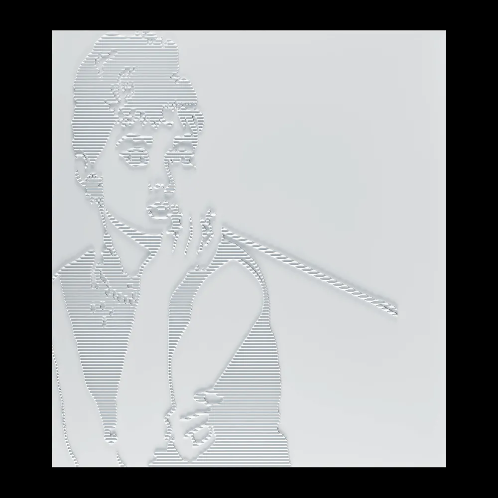 Wall deco – AUDREY HEPBURN B-32 3ds Max
