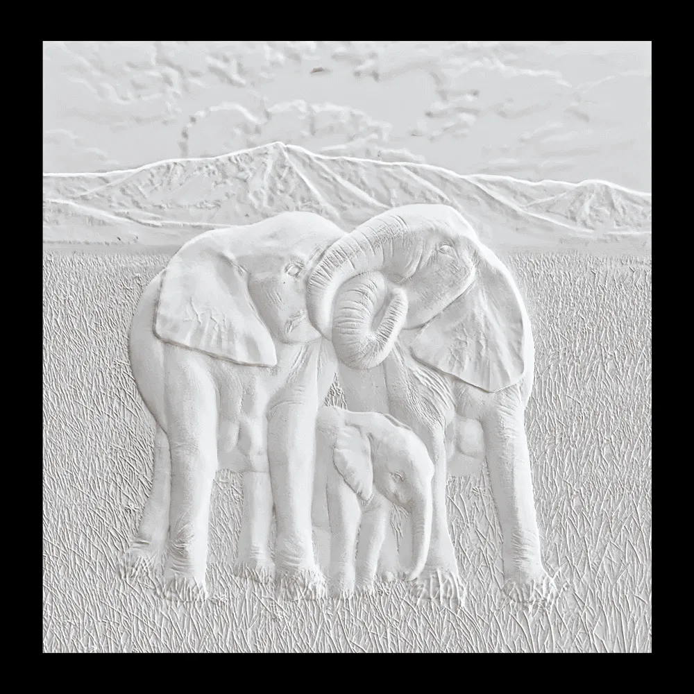Wall deco – ELEPHANTS B-47 3ds Max