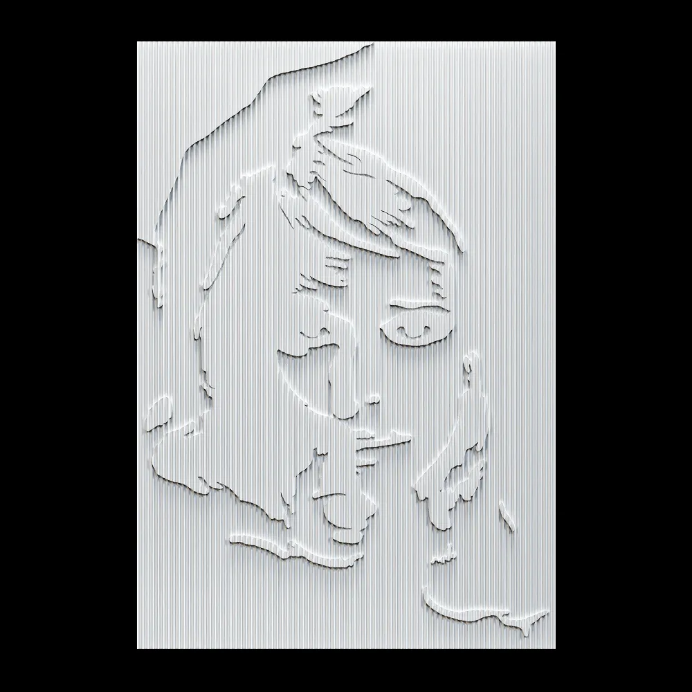 Wall deco – FACE B-37 3ds Max